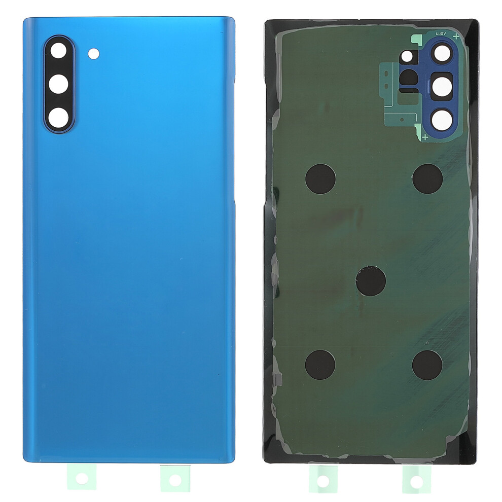 (Blue) For Samsung Galaxy Note 10 4G N970/Note 10 5G N971 Battery Housing With Adhesive Sticker+Camera Lens Cover Blue 6914275106234