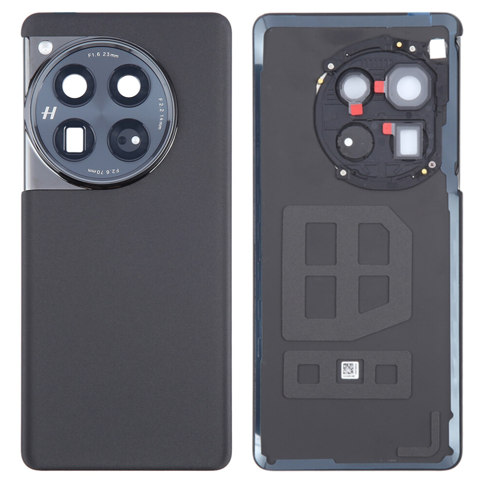 (Black) For Oneplus 12 5G Oem Battery Housing With Adhesive Sticker+Camera Lens Cover Black 6914278485343