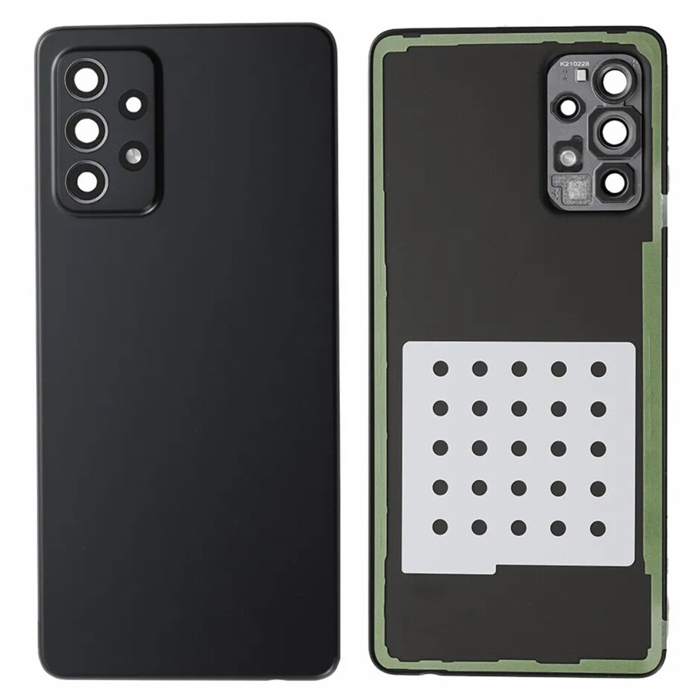 (Black) For Samsung Galaxy A72 4G A725 Battery Housing With Adhesive Sticker+Camera Lens Cover (Without Logo) Black 6914271371391