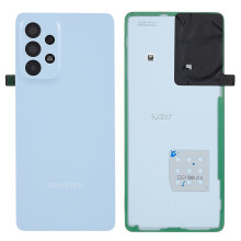 (Blue) For Samsung Galaxy A53 5G A536 OEM Battery Housing with Adhesive Sticker+Camera Lens Cover