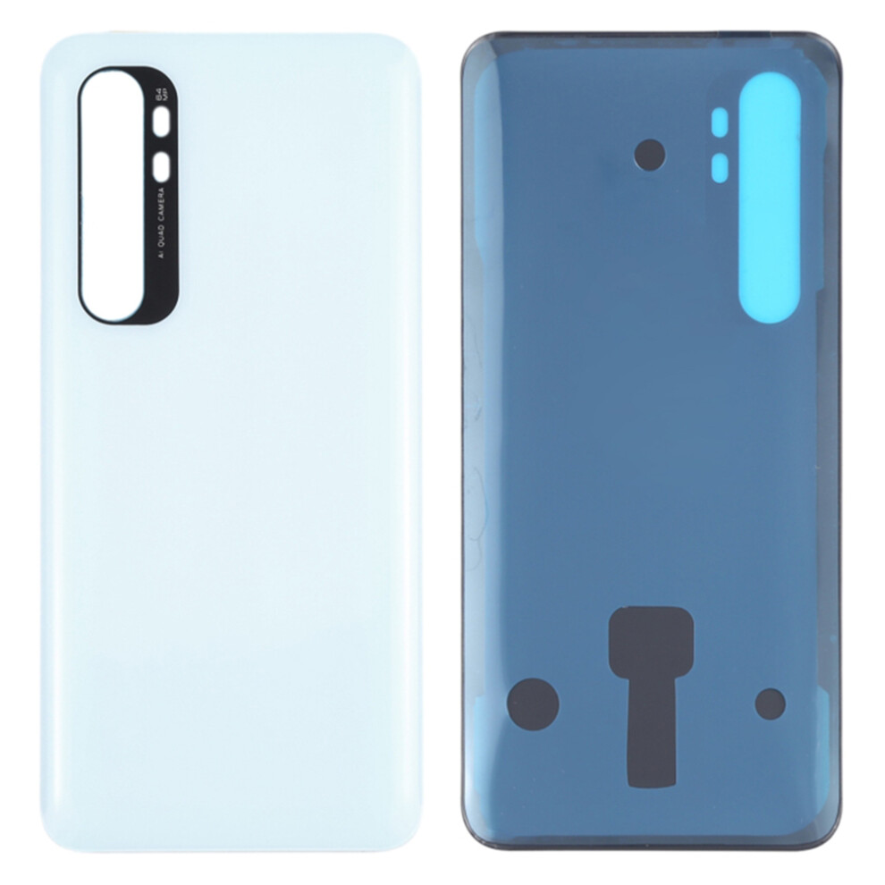 (White) For Xiaomi Mi Note 10 Lite Back Battery Housing Cover Part (Without Logo) White 6914270165755
