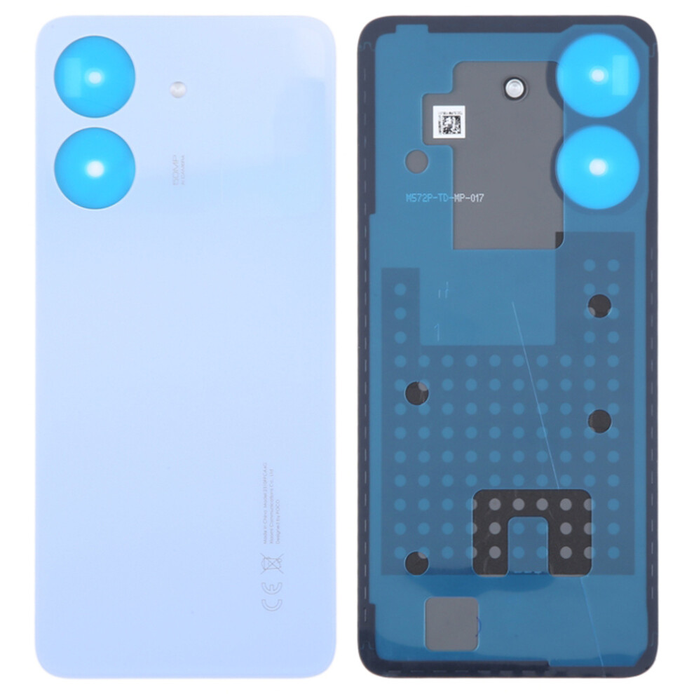 (Blue) For Xiaomi Poco C65 4G Oem Battery Door Cover Replacement Part Blue 6914270219045