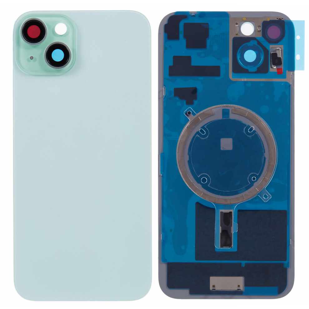 (Green) For Iphone 15 Plus Battery Housing With Bracket+Camera Lens Cover (Without Logo) Green 6914271876438