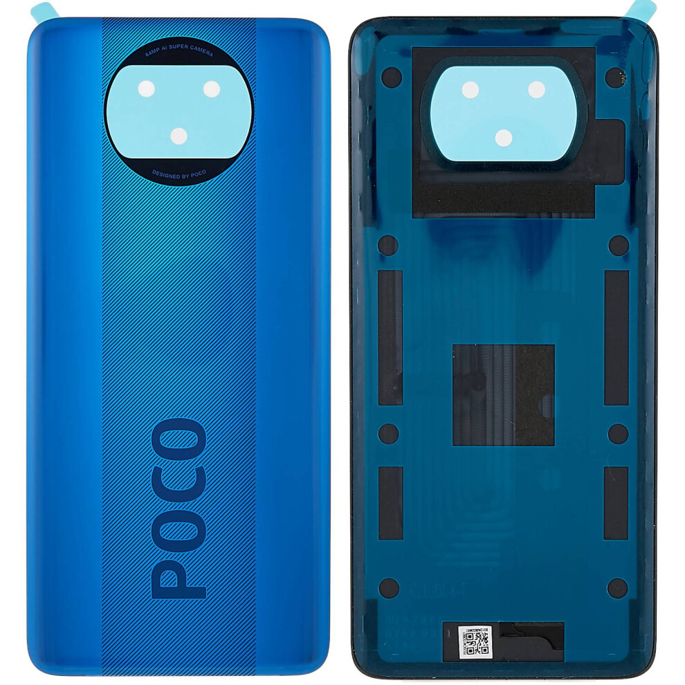 (Blue) For Xiaomi Poco X3/Poco X3 Nfc M2007j20cg,M2007j20ct Oem Battery Door Cover Replacement Part Blue 6914278402890