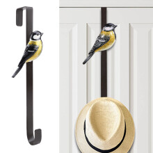 Türhänger-Haken für Türkranz aus Metall, Schmiedeeisen, Vogel-Form, Vintage-Landhauszubehör