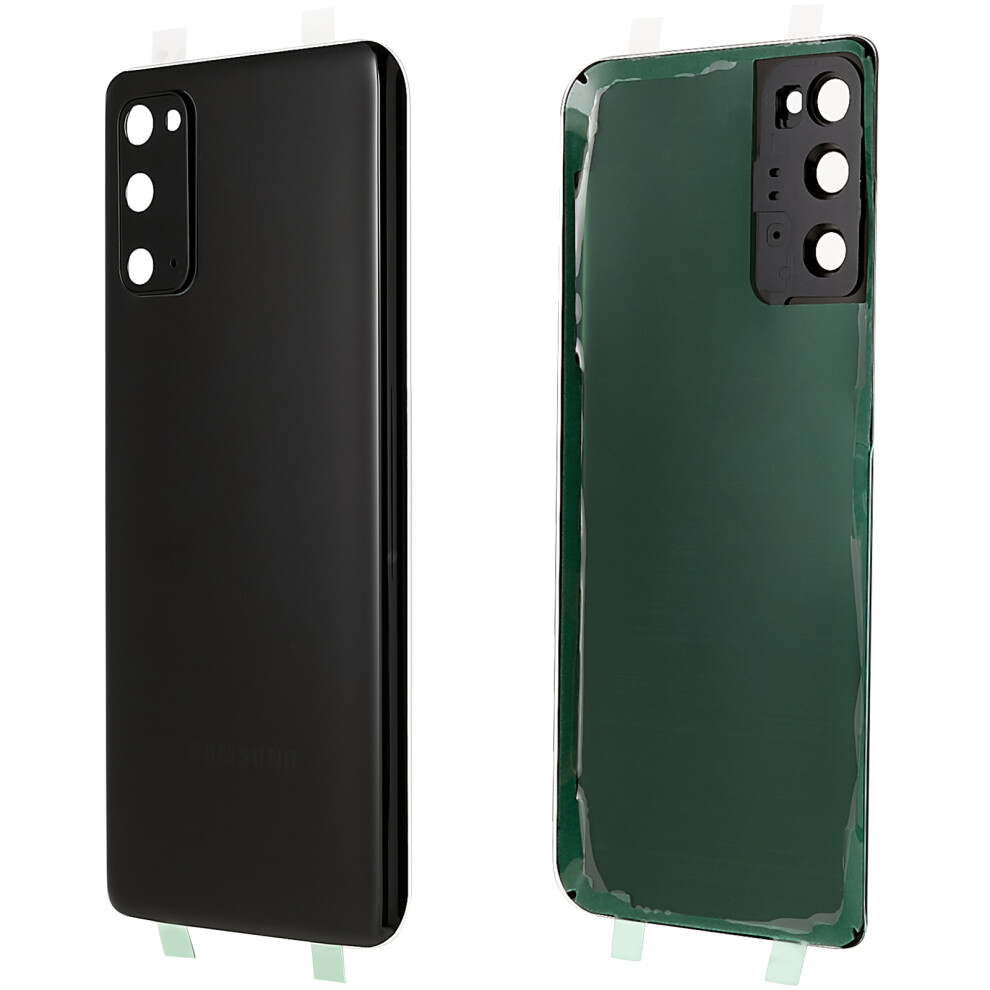 (Black) For Samsung Galaxy S20 4G G980/S20 5G G981 Battery Housing With Adhesive Sticker+Camera Lens Cover Black 6914272504095