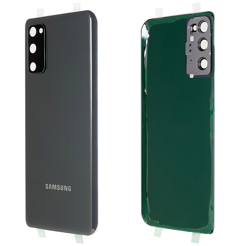 (Grey) For Samsung Galaxy S20 4G G980/S20 5G G981 Battery Housing With Adhesive Sticker+Camera Lens Cover Grey 6914277352295