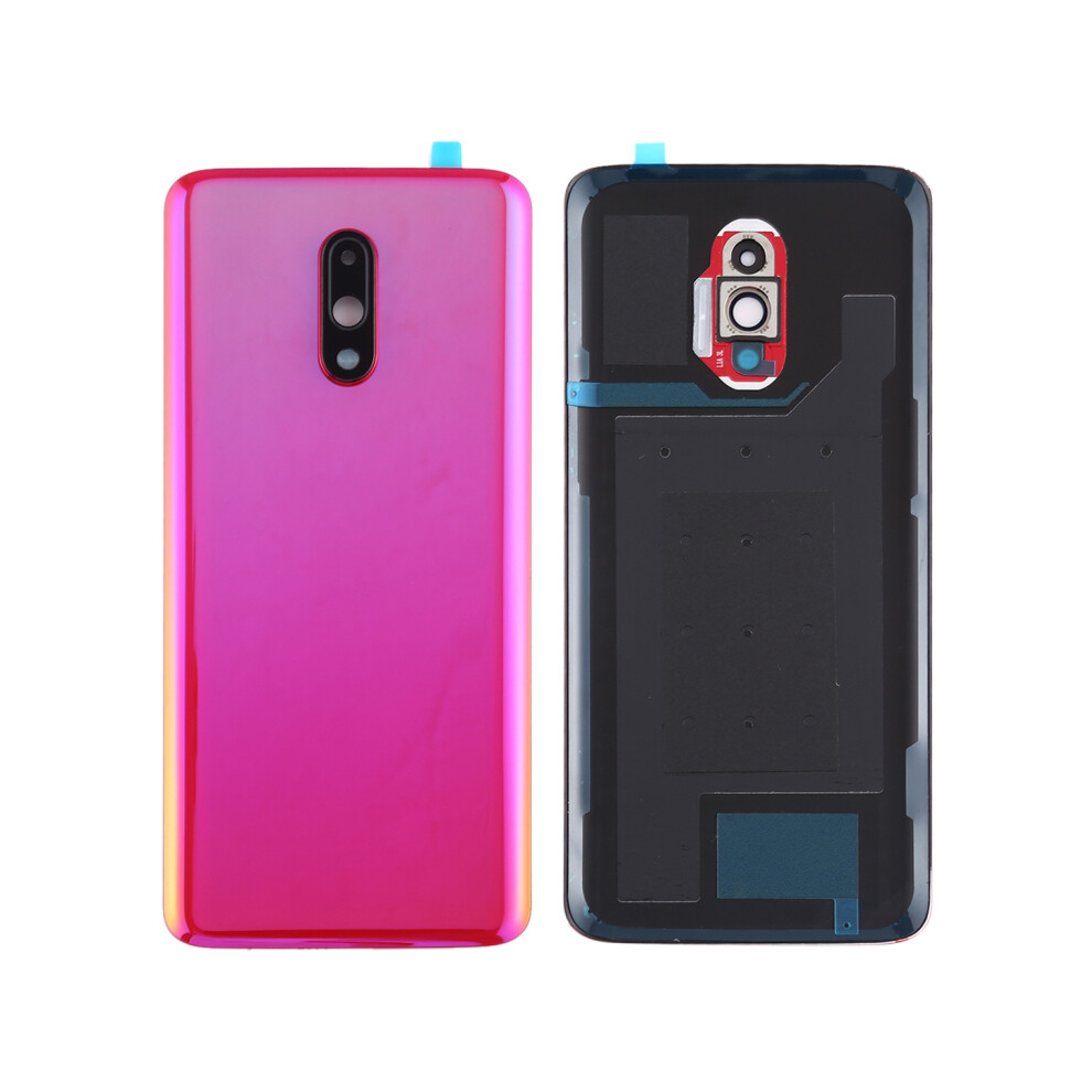 (Red) For Oneplus 7 Oem Battery Housing With Adhesive Sticker+Camera Lens Cover Red 6914273689630
