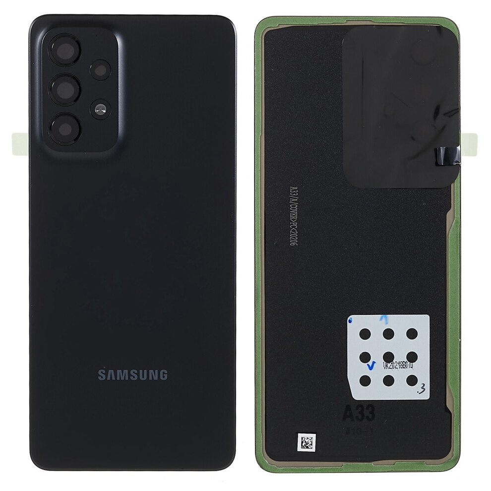 (Black) For Samsung Galaxy A33 5G A336 Oem Battery Housing With Adhesive Sticker+Camera Lens Cover Black 6914275174127