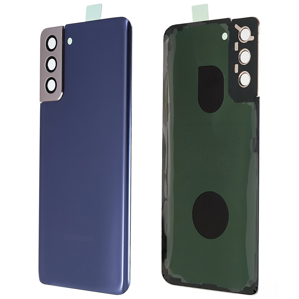 (Purple) For Samsung Galaxy S21+ 5G G996 Battery Housing With Adhesive Sticker+Camera Lens Cover Purple 6914271463706