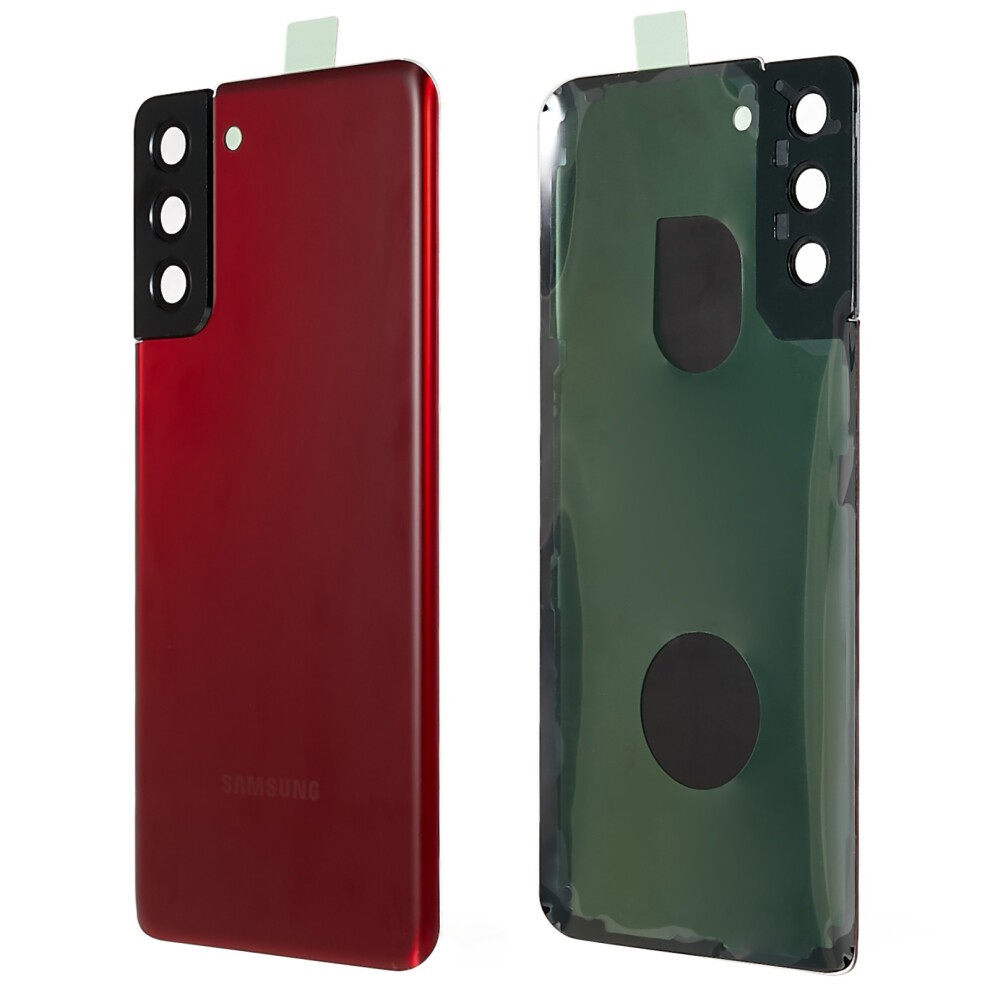 (Red) For Samsung Galaxy S21+ 5G G996 Battery Housing With Adhesive Sticker+Camera Lens Cover Red 6914278131622