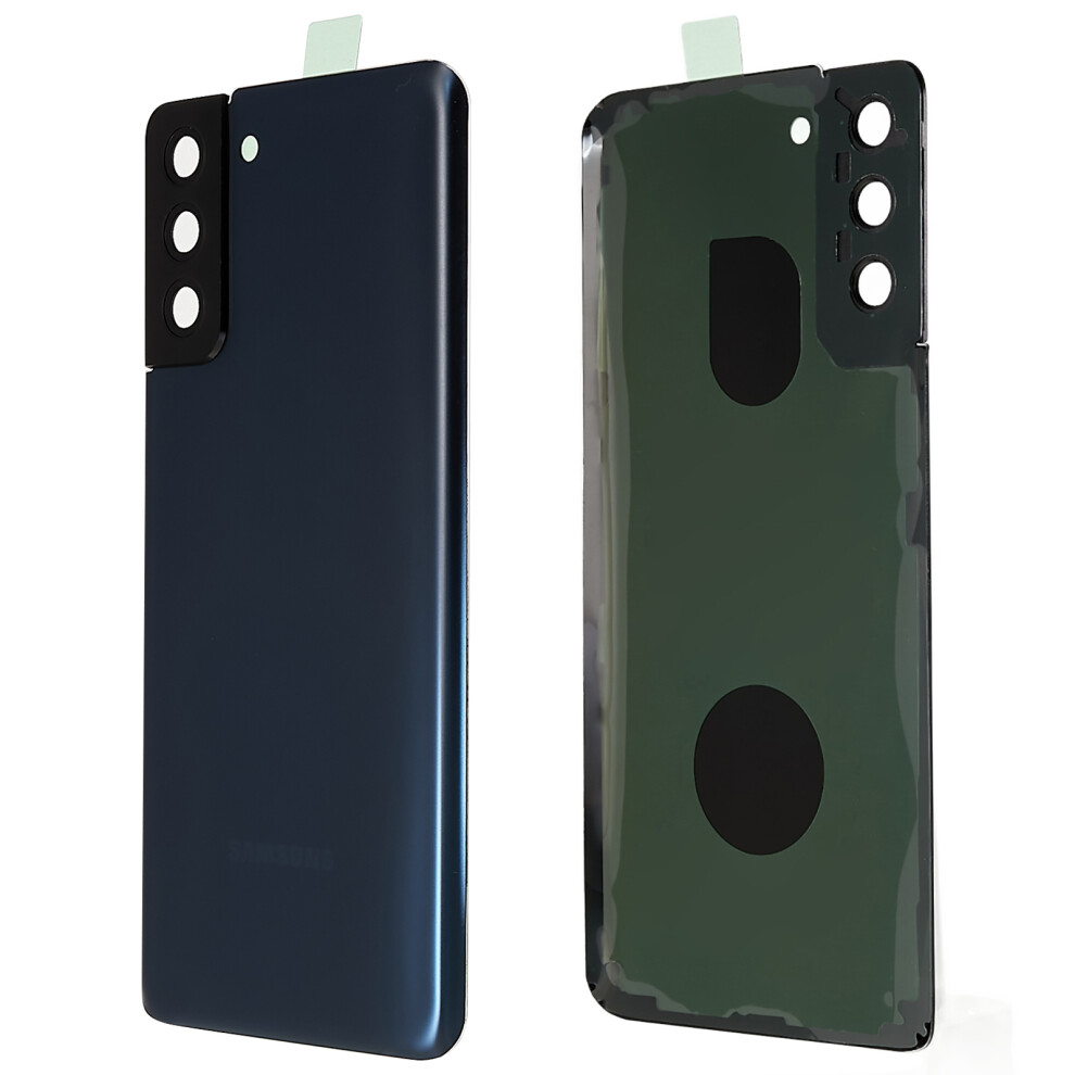 (Blue) For Samsung Galaxy S21+ 5G G996 Battery Housing With Adhesive Sticker+Camera Lens Cover Blue 6914277875657
