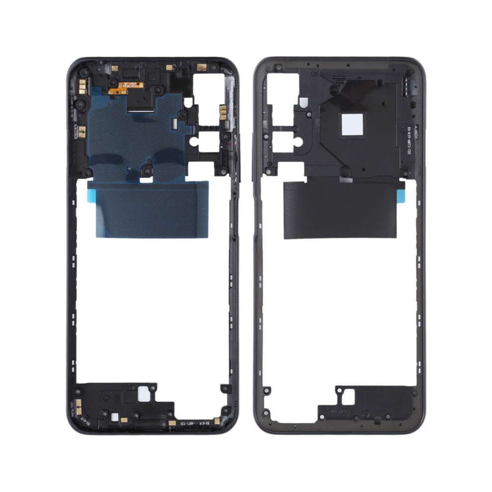 (Black) For Xiaomi Redmi Note 10 5G/Note 10T 5G Oem Middle Housing Plate Frame Replacement Part (Without Logo) Black