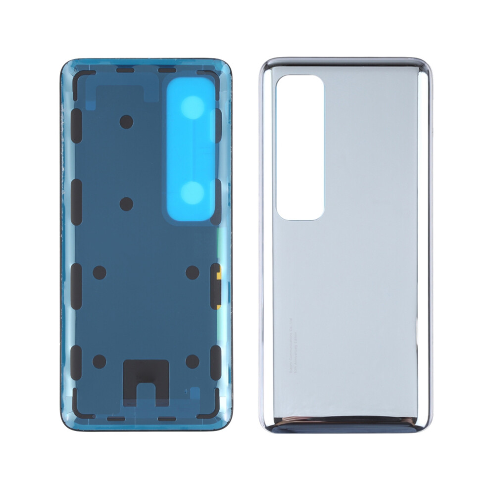 (Silver) For Xiaomi Mi 10 Ultra Back Battery Housing Cover Replacement (Without Logo) Silver 6914272083514