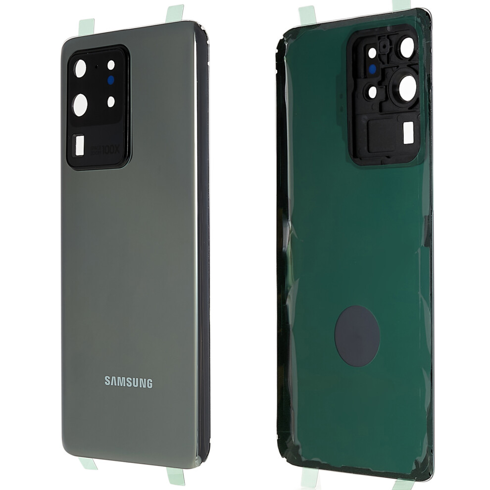 (Grey) For Samsung Galaxy S20 Ultra 4G/5G G988 Battery Housing with Adhesive Sticker+Camera Lens Cover