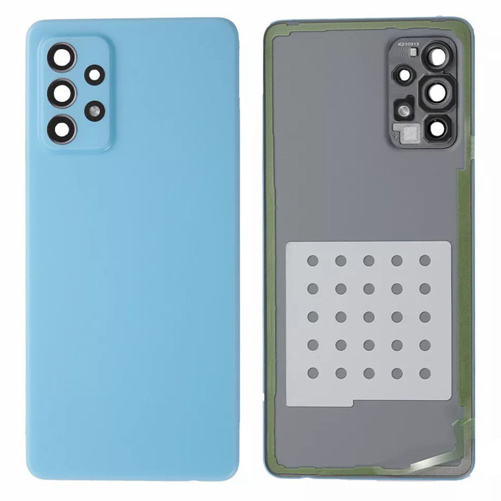 (Blue) For Samsung Galaxy A72 4G A725 Battery Housing With Adhesive Sticker+Camera Lens Cover Blue 6914271127806