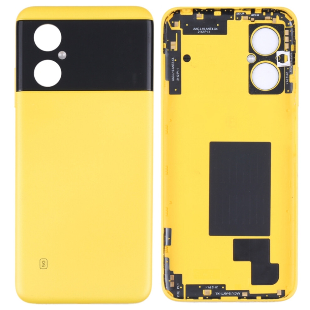 (Yellow) For Xiaomi Poco M4 5G/Poco M4 5G (India)/Redmi Note 11R 5G Oem Rear Housing Back Cover Replacement Yellow 6914273379265