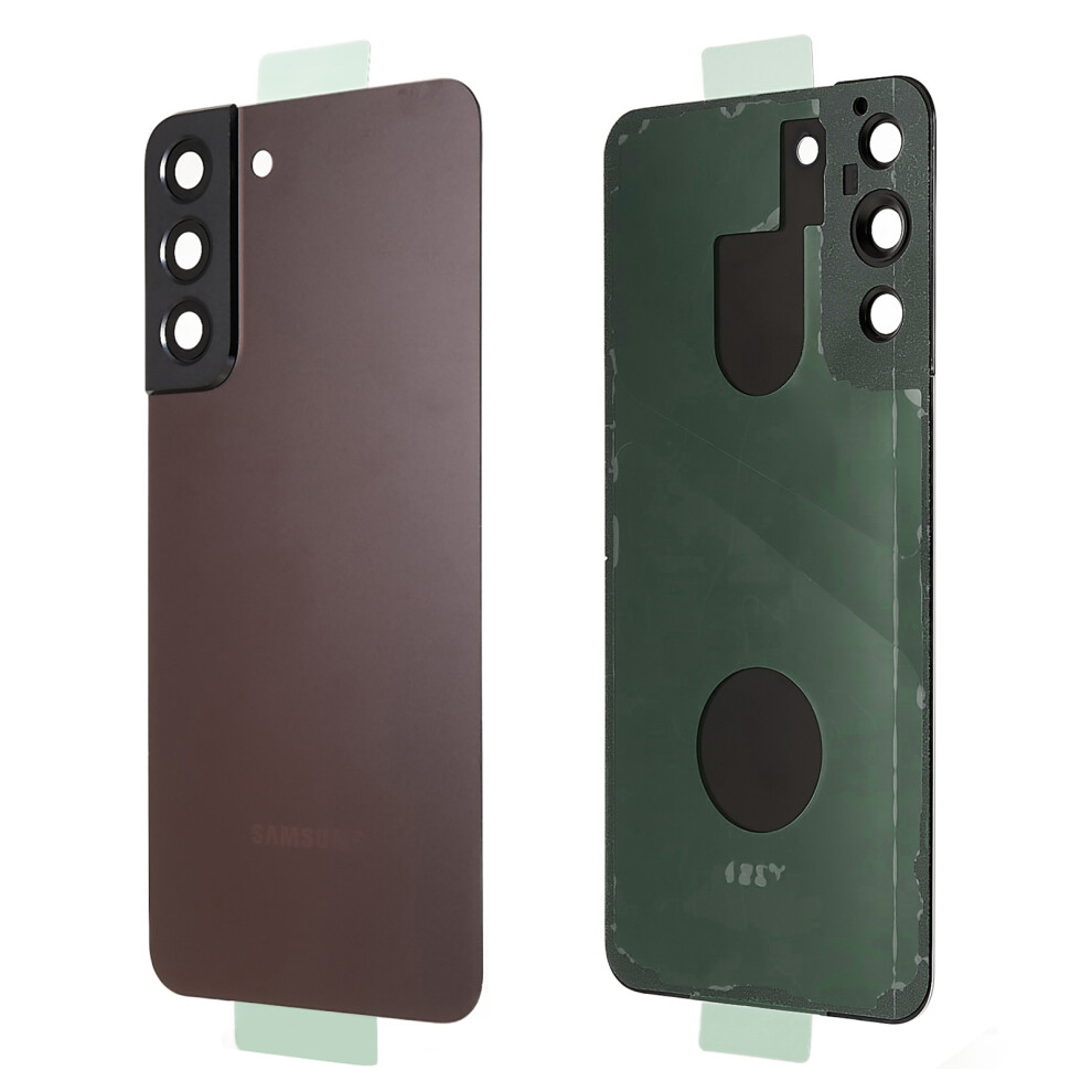 (Burgundy) For Samsung Galaxy S22+ 5G S906 Battery Housing With Adhesive Sticker+Camera Lens Cover Burgundy 6914277985400