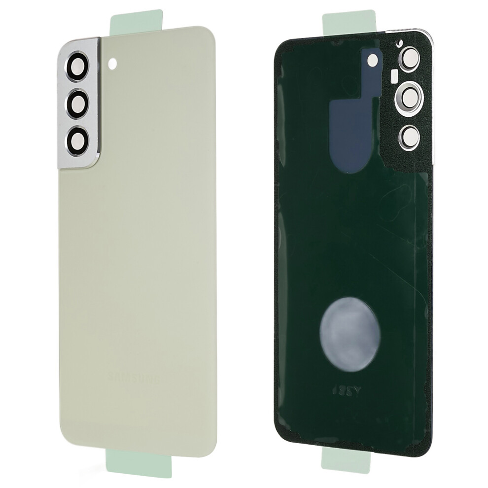 (Cream) For Samsung Galaxy S22+ 5G S906 Battery Housing With Adhesive Sticker+Camera Lens Cover Cream 6914272780840