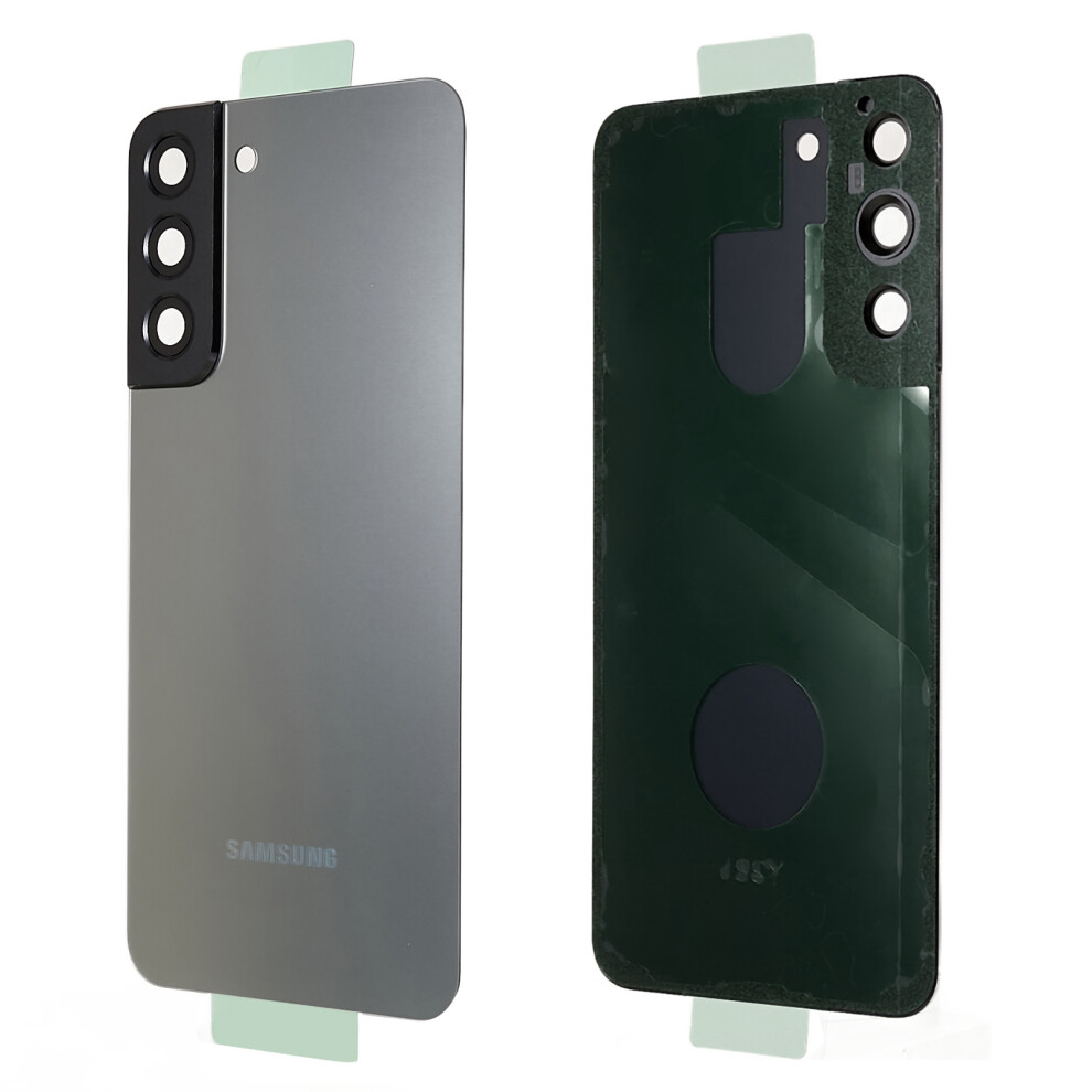 (Grey) For Samsung Galaxy S22+ 5G S906 Battery Housing With Adhesive Sticker+Camera Lens Cover Grey 6914273240824