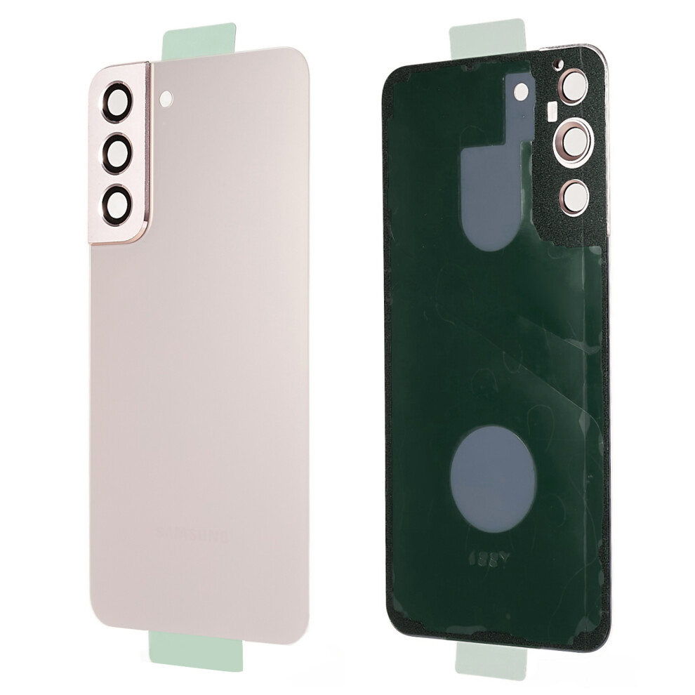 (Pink) For Samsung Galaxy S22+ 5G S906 Battery Housing With Adhesive Sticker+Camera Lens Cover Pink 6914275034117