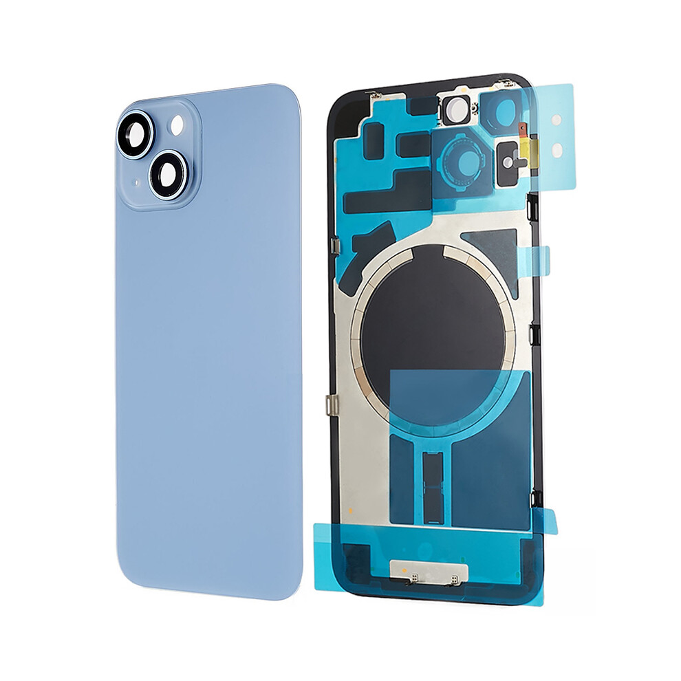 (Blue) For Iphone 14 Battery Housing With Bracket+Camera Lens Cover Replacement Part Blue 6914275516811