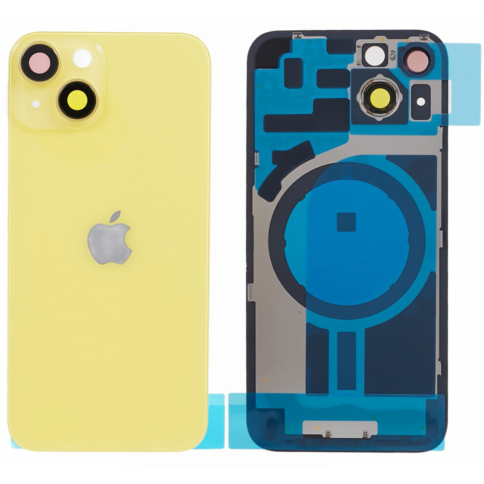 (Yellow) For Iphone 14 Battery Housing With Bracket+Camera Lens Cover Replacement Part Yellow 6914276354962