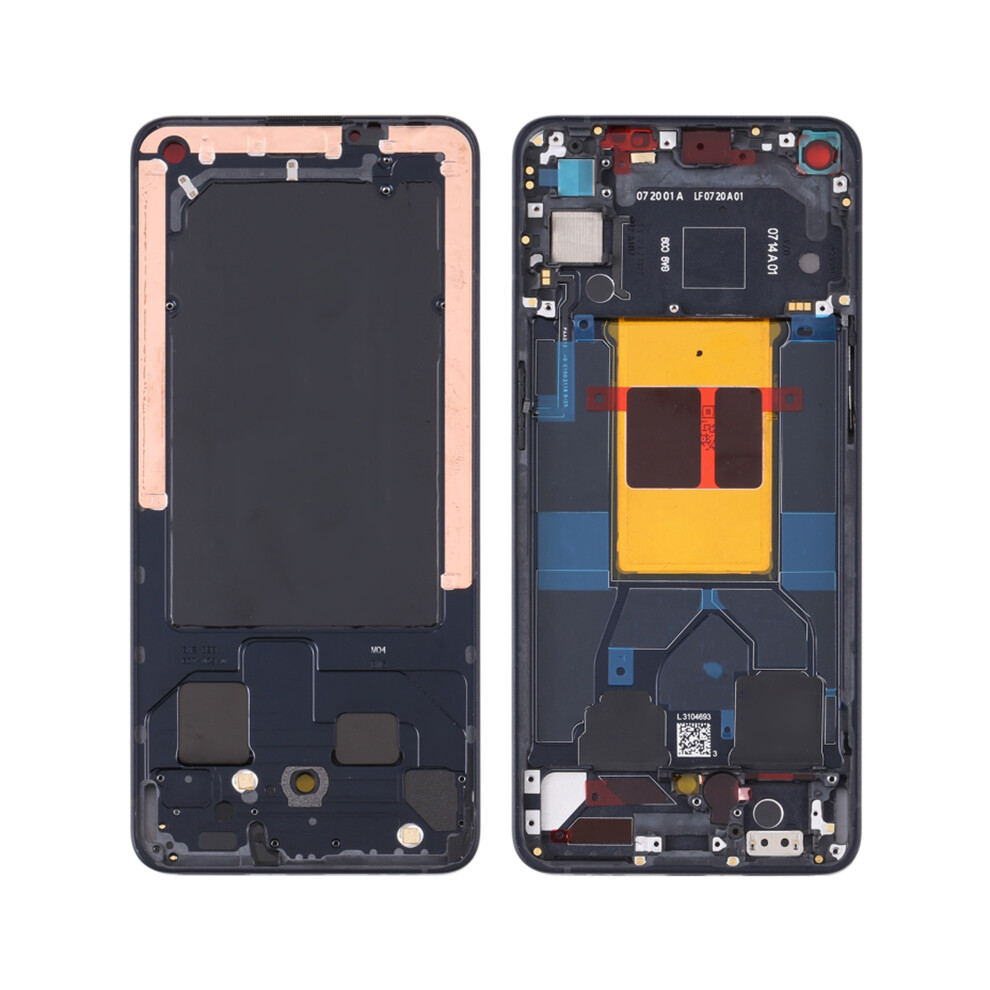 (Black) For Oppo Reno6 5G Cell Phone Middle Plate Frame Repair Part (A-Side) (Without Logo) Black 6914274244234