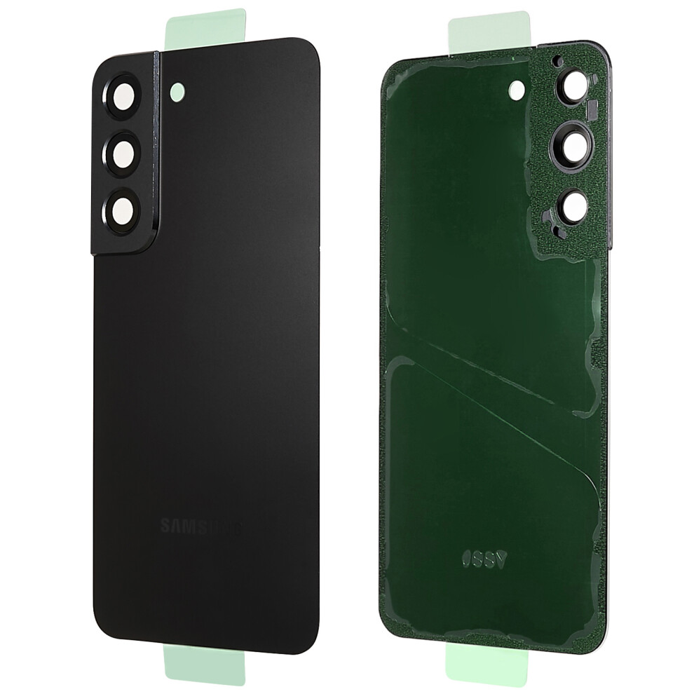 (Black) For Samsung Galaxy S22 5G S901 Battery Housing With Adhesive Sticker+Camera Lens Cover Black 6914276222568