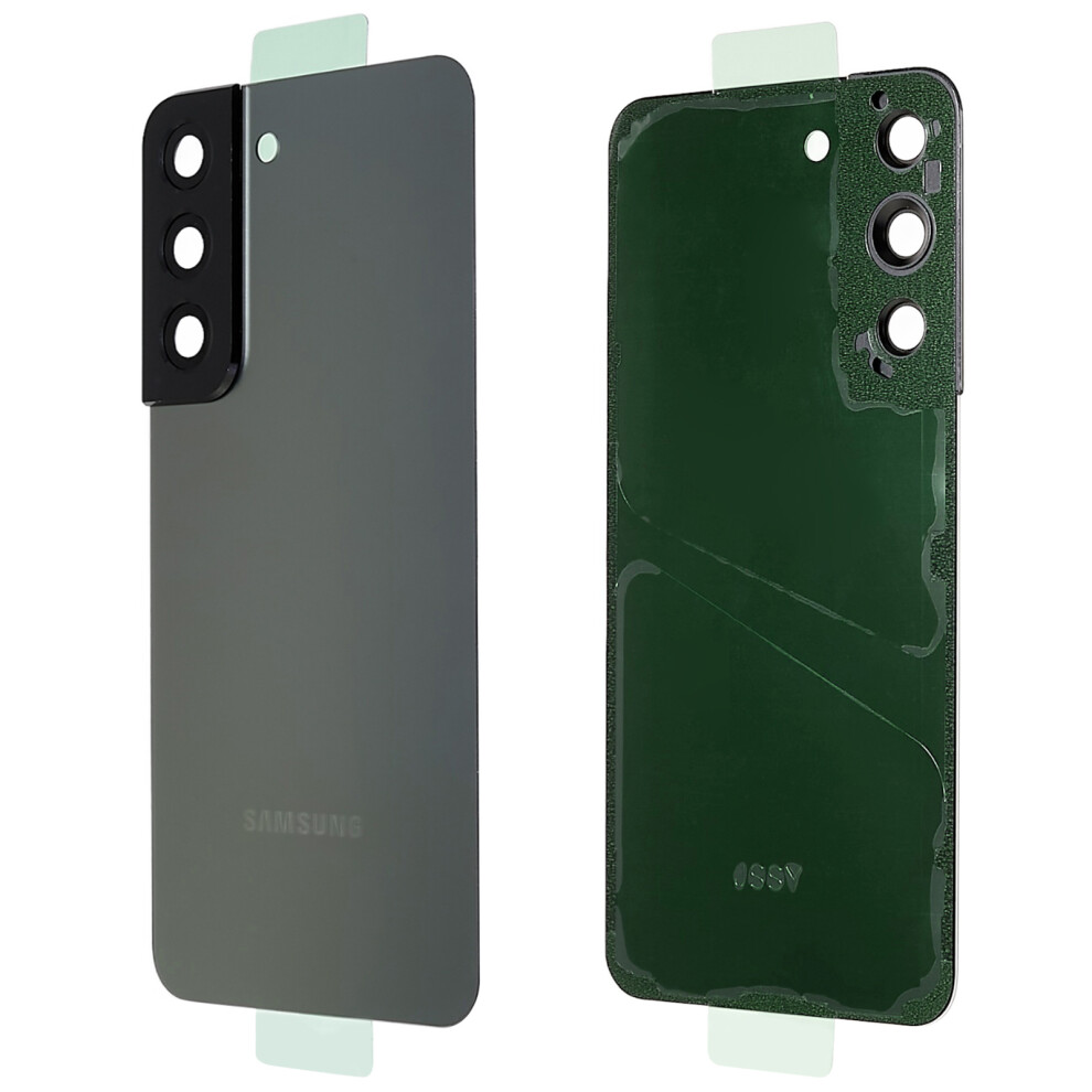 (Grey) For Samsung Galaxy S22 5G S901 Battery Housing With Adhesive Sticker+Camera Lens Cover Grey 6914277974190