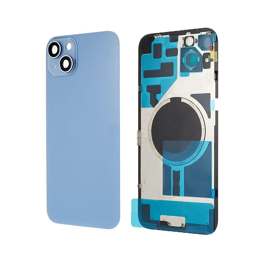 (Blue) For Iphone 14 Plus Battery Housing With Bracket+Camera Lens Cover Replacement Part Blue 6914273241098