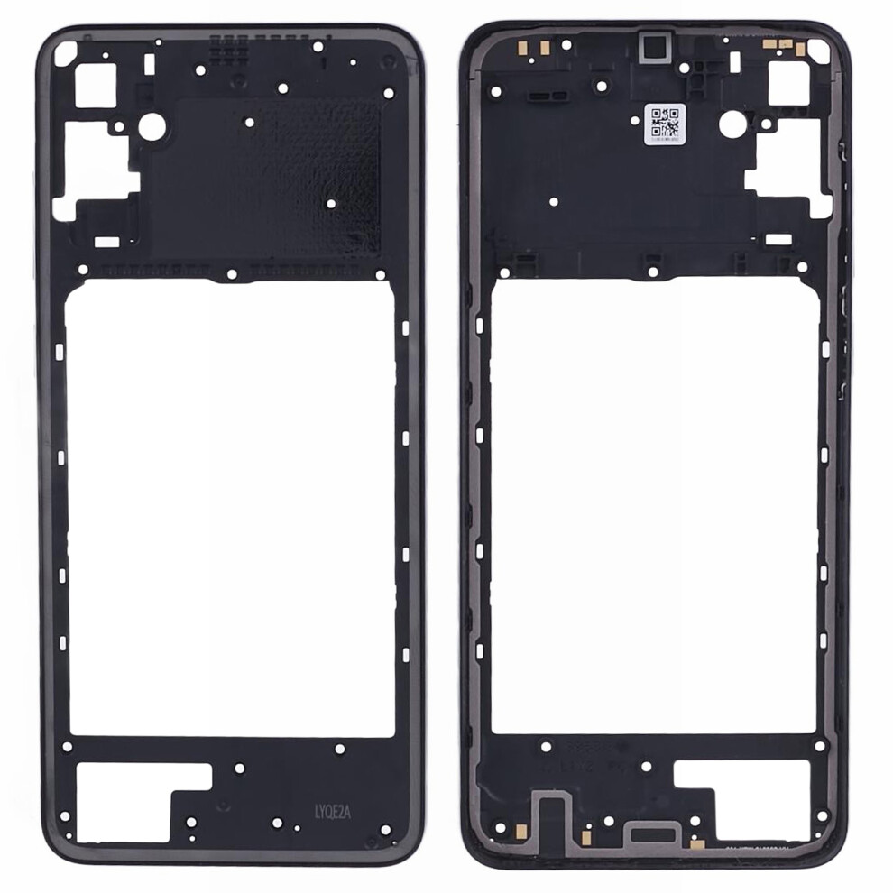 (Black) For Samsung Galaxy A05 4G A055 Oem Middle Plate Frame Replacement (Without Logo) Black 6914276290338