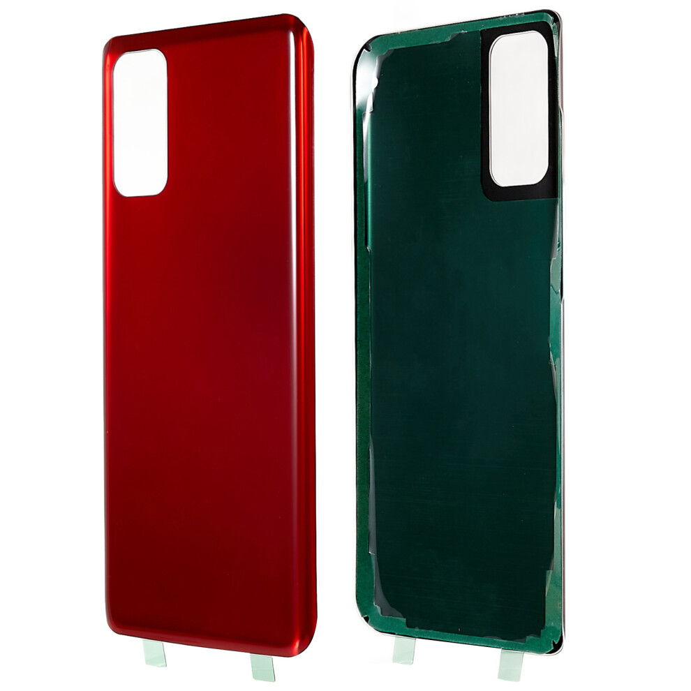 (Red) For Samsung Galaxy S20 4G G980/S20 5G G981 Battery Housing Cover With Adhesive Sticker (Without Logo) Red 6914275820642