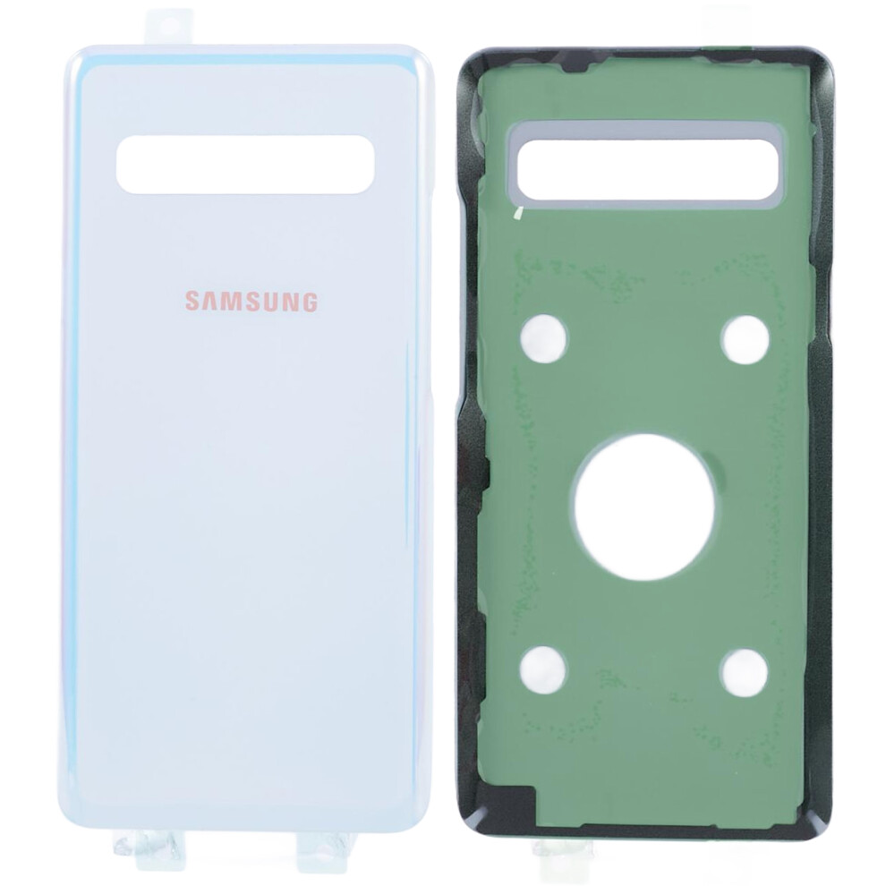 (Silver) For Samsung Galaxy S10 5G G977 Battery Housing With Adhesive Sticker Replacement Part Silver 6914272945669