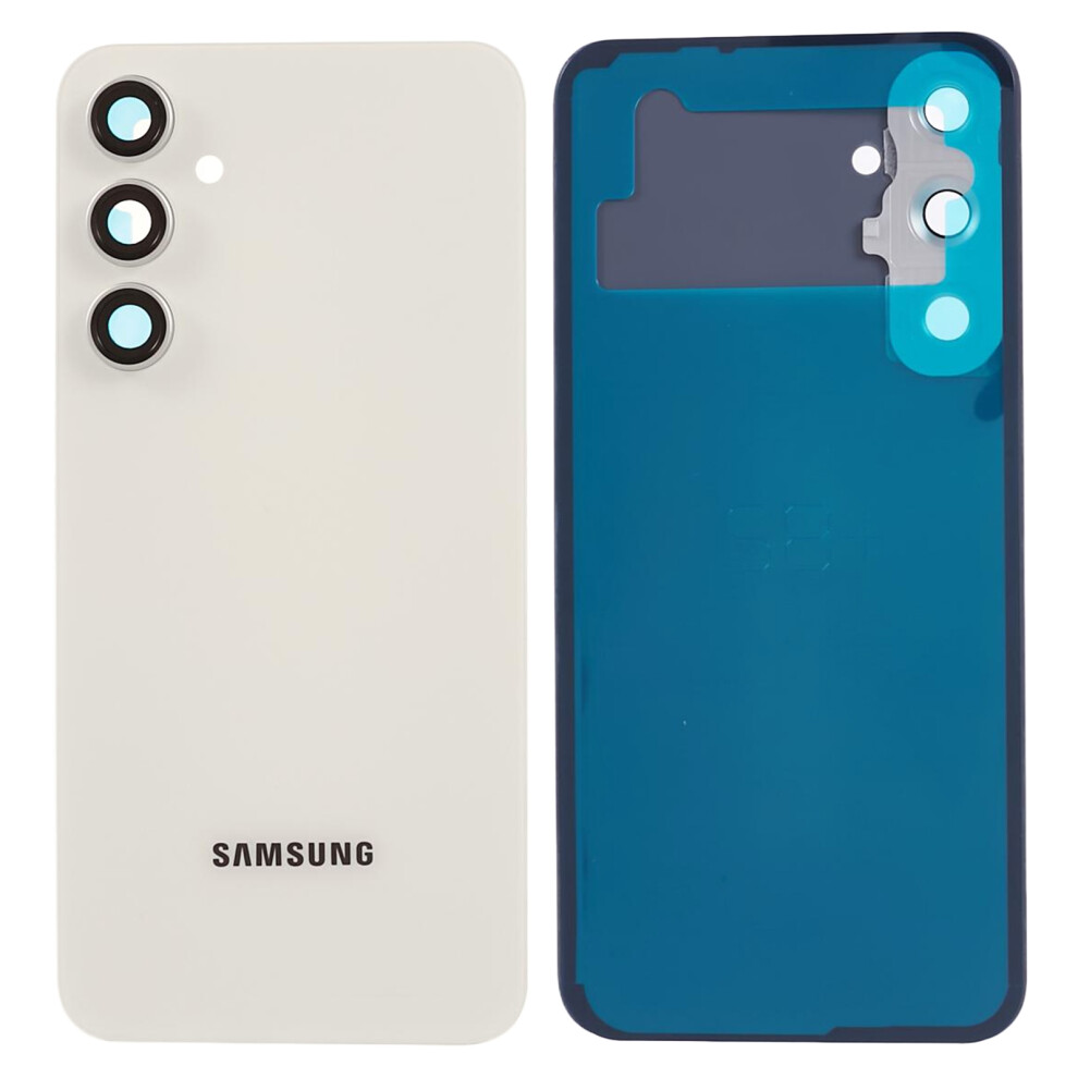(White) For Samsung Galaxy S23 Fe S711 Battery Housing With Adhesive Sticker+Camera Lens Cover White 6914277621704