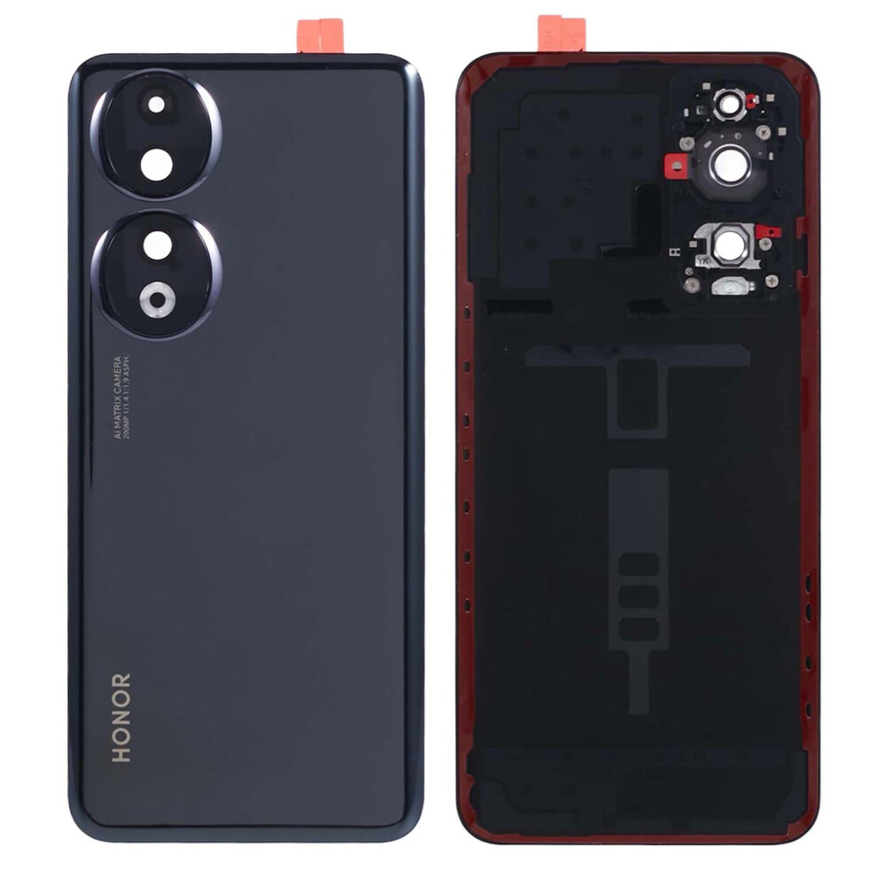 (Black) For Honor 90 Rea-An00 Rea-Nx9 Oem Battery Housing With Adhesive Sticker+Camera Lens Cover Black 6914278456978