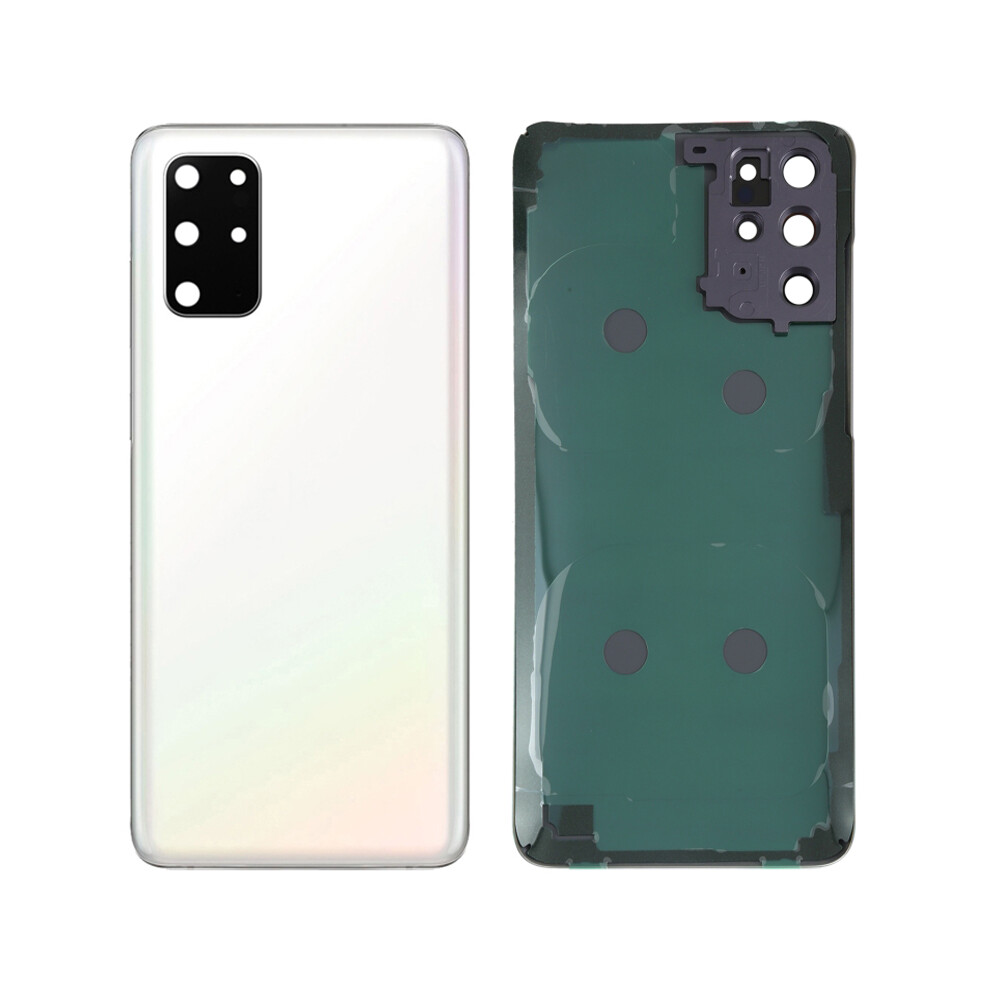 (White) For Samsung Galaxy S20 Plus 4G G985 Battery Housing With Adhesive Sticker+Camera Lens Cover White 6914274624289