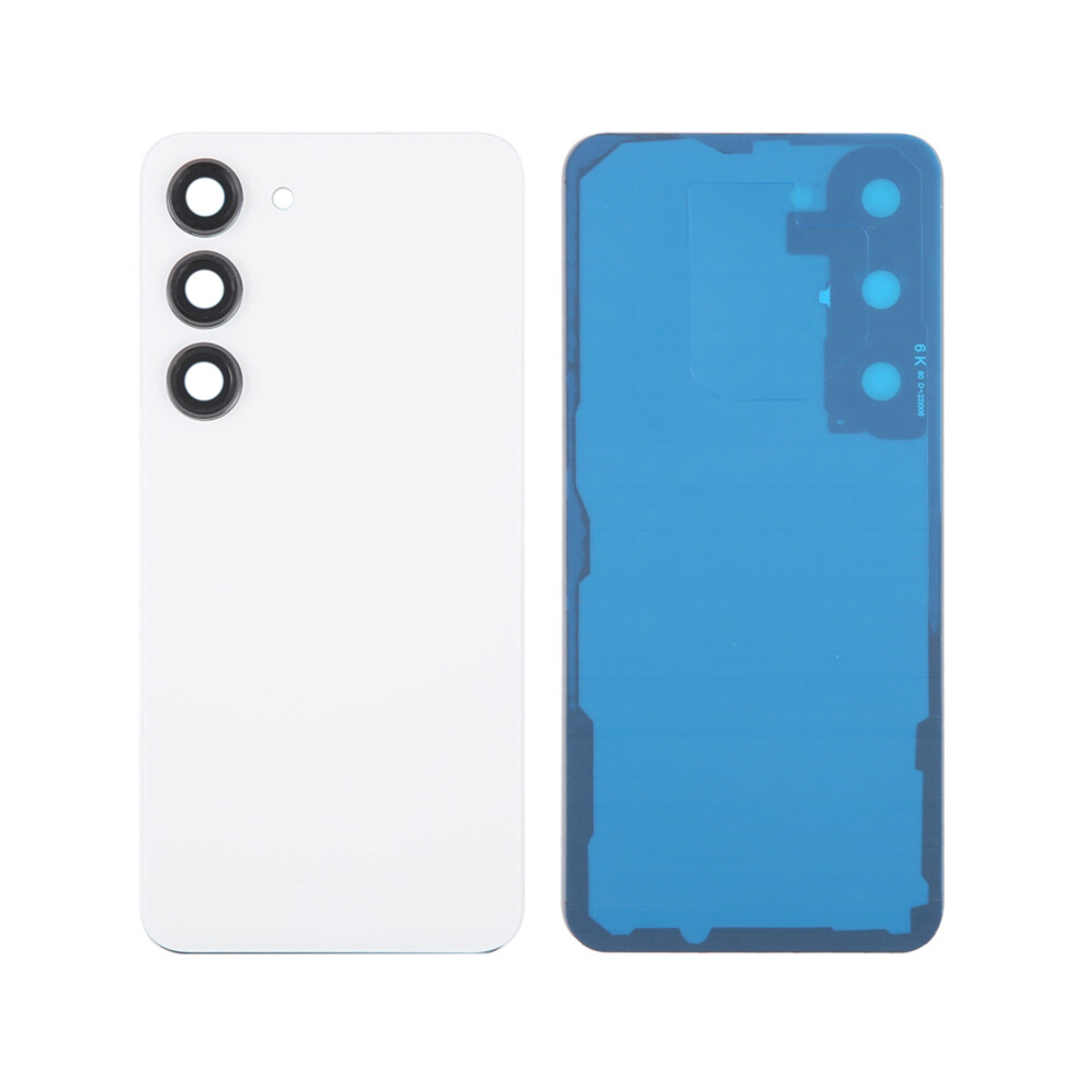 (Cream) For Samsung Galaxy S23 S911 Battery Housing With Adhesive Sticker+Camera Lens Cover Cream 6914273954899