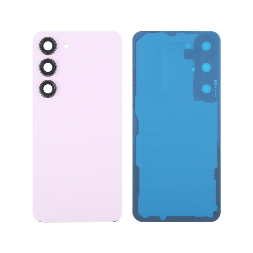 (Lavender) For Samsung Galaxy S23 S911 Battery Housing With Adhesive Sticker+Camera Lens Cover Lavender 6914271119313