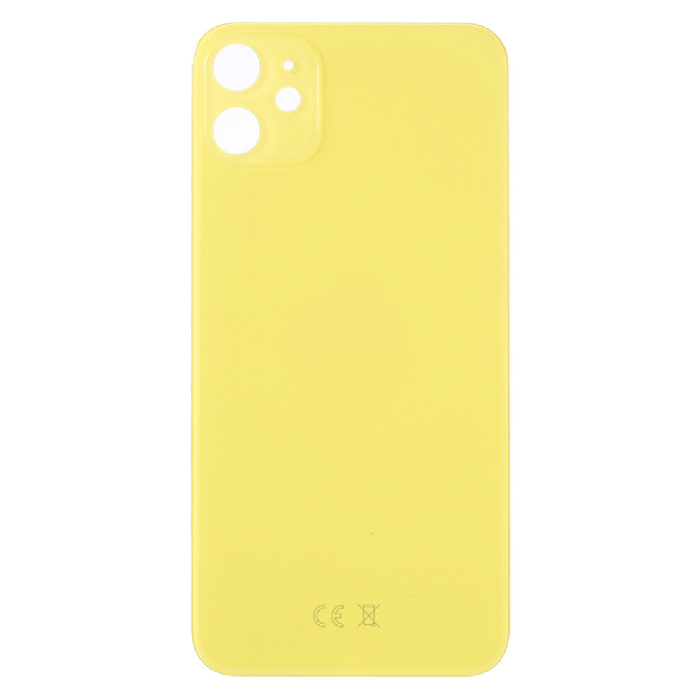 (Yellow) For Iphone 11 Back Battery Housing Cover Replacement Part (Eu Version) (Big Hole) Yellow 6914276061730