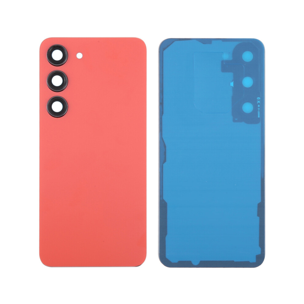(Red) For Samsung Galaxy S23 S911 Battery Housing With Adhesive Sticker+Camera Lens Cover Red 6914278709999
