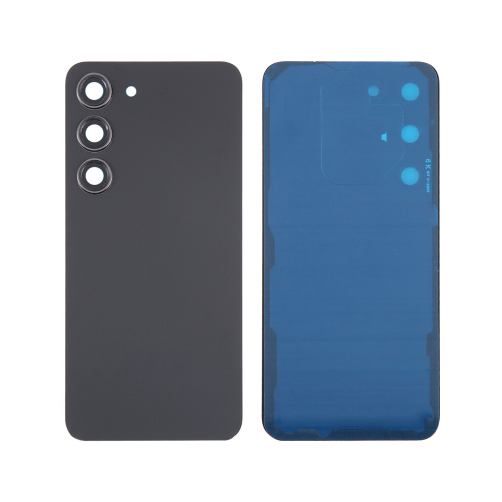(Phantom ) For Samsung Galaxy S23 S911 Battery Housing With Adhesive Sticker+Camera Lens Cover Black 6914277990404