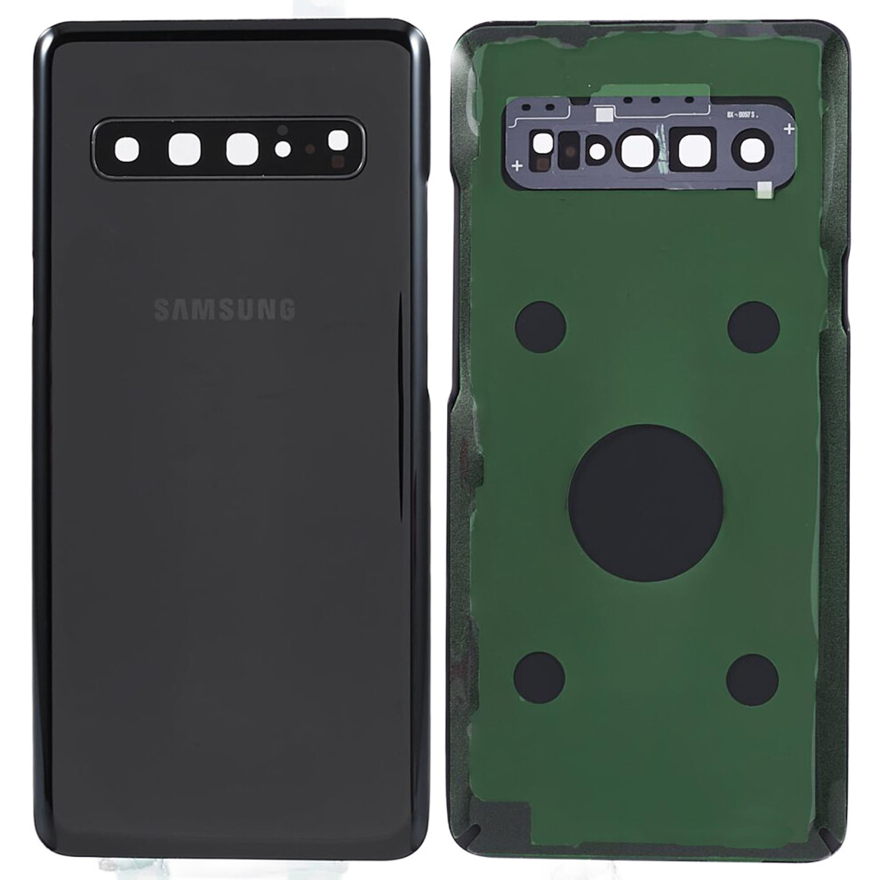 (Black) For Samsung Galaxy S10 5G G977 Battery Housing With Adhesive Sticker+Camera Lens Cover Black 6914273093147