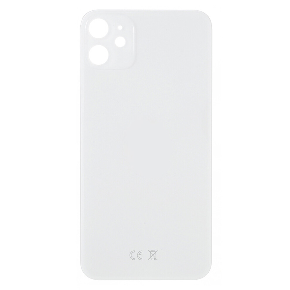(White) For Iphone 11 Back Battery Housing Cover Replacement Part (Eu Version) (Big Hole) White 6914279375452