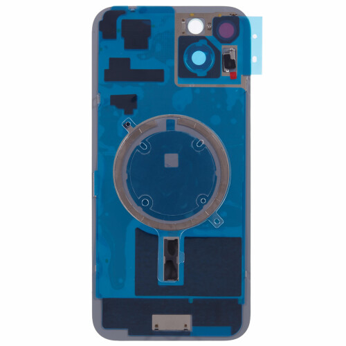 (Pink) For iPhone 15 Battery Housing with Bracket+Camera Lens Cover Replacement Part 1