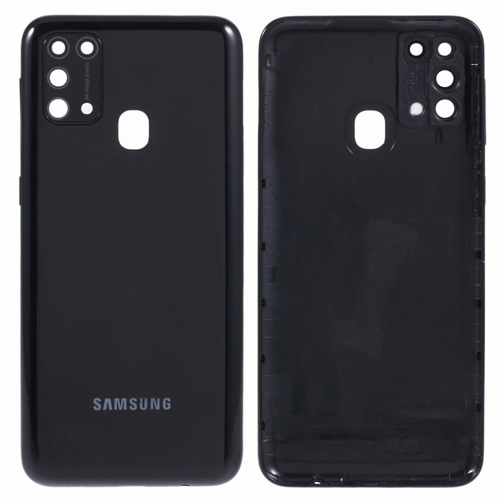 (Black) For Samsung Galaxy M31 M315 Oem Battery Housing Cover Repair Part+Camera Lens Cover Black 6914271335386