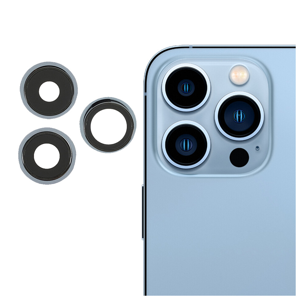 (Blue) 3Pcs/Set Oem Rear Camera Rim Lens Cover For Iphone 13 Pro 6.1 Inch/13 Pro Max 6.7 Inch Blue 6914279198396