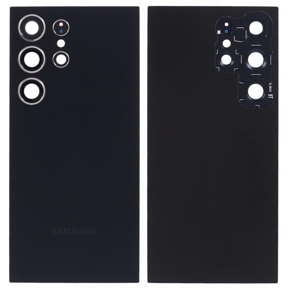 (Black) For Samsung Galaxy S24 Ultra S928 Battery Housing With Camera Lens Cover Black 6914273917917