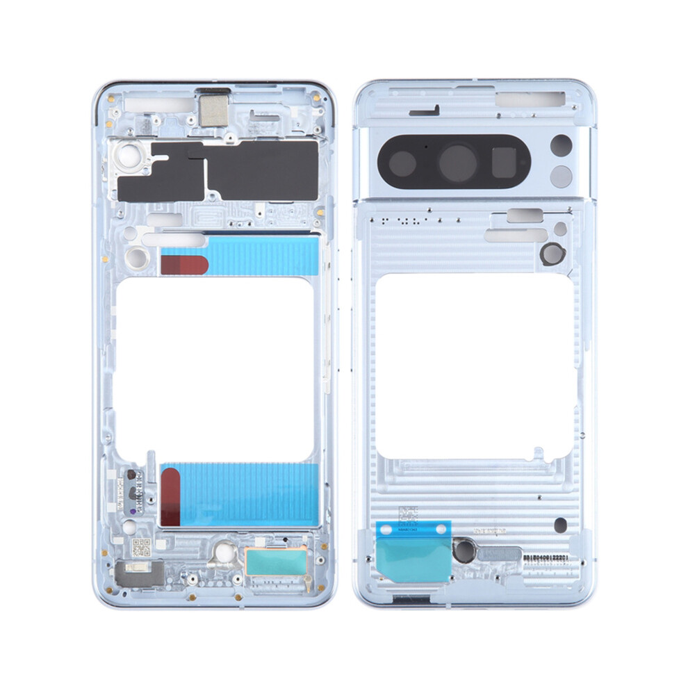 (Blue) For Google Pixel 8 Pro Gc3ve G1mnw Oem Middle Plate Frame Spare Part (Without Logo) Blue 6914270192515