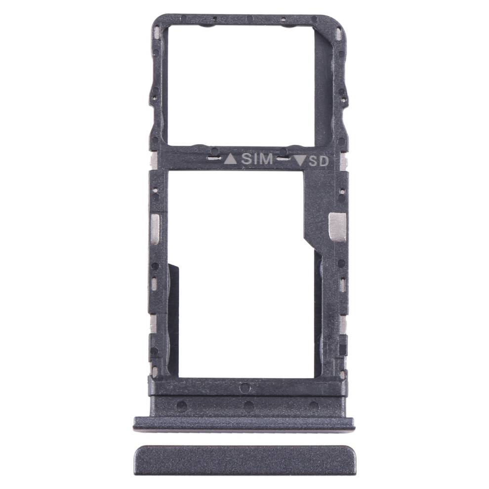 ( Grey) For Tcl 40 Se Oem Sim Card+Sd Card Tray Holder Replacement Part (Without Logo) Dark/Grey 6914278002557